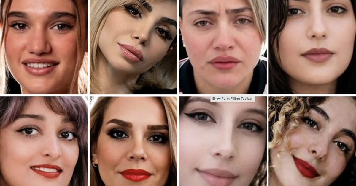 Collage of eight diverse women showcasing various beauty styles and makeup looks, featuring different hairstyles and expressions.
