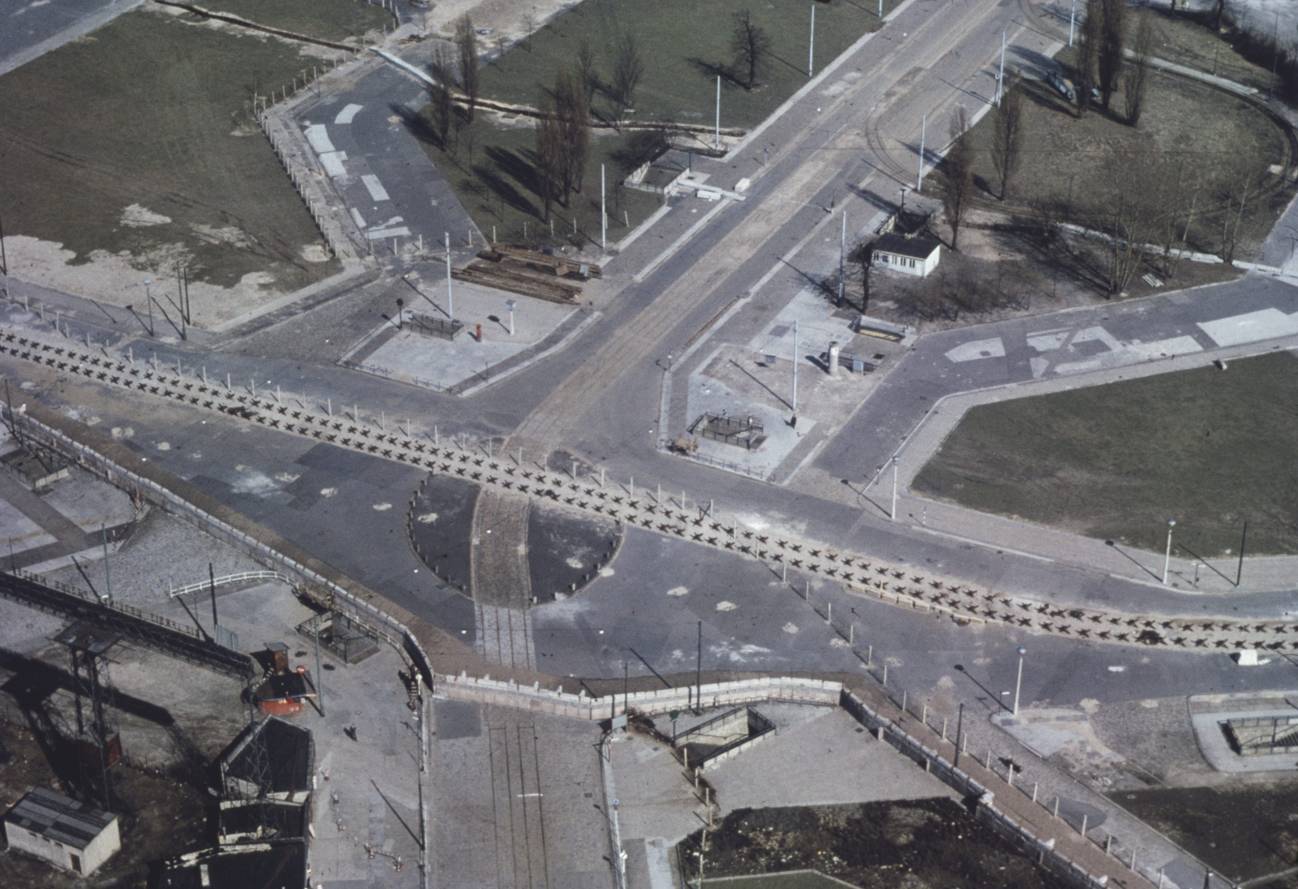 The Berlin Wall runs through Potsdamer Platz in Berlin, Germany, circa 1965. (Photo by Harvey Meston/Archive Photos/Getty Images)