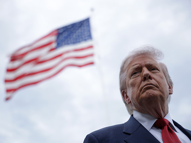 U.S. President Donald Trump speaks to members of the media prior to a Marine One departure from the South Lawn of the White House on May 8, 2026 in Washington, DC. President Trump is flying to Sterling, Virginia to attend a LIV Golf dinner. (Photo by Alex Wong/Getty Images)