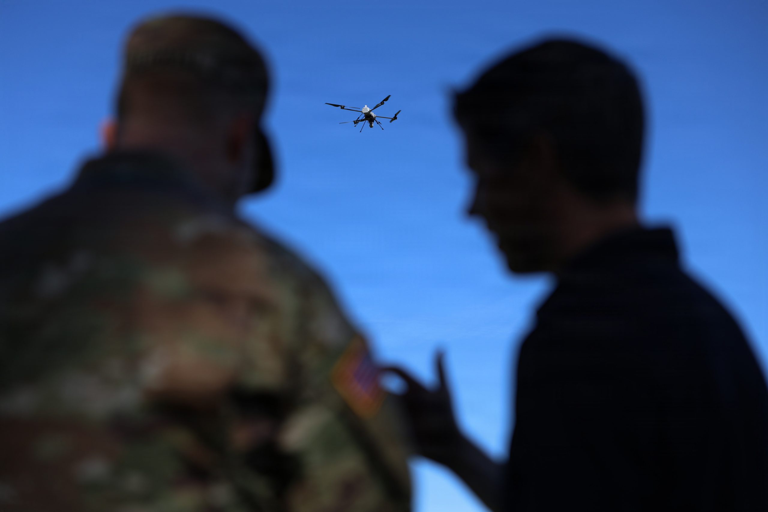 A soldier assigned to 7th Infantry Division pilots a PDW C100 multi-mission small Unmanned Aerial System at Joint Base Lewis-McChord, Wash., April 9, 2026. (U.S. Army photo by Staff Sgt. Brandon Rickert)